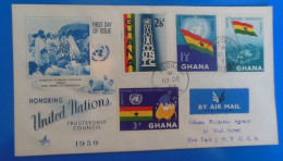 LETTRE 1er JOUR GHANA 1959 - Ghana (1957-...)