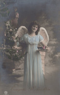1912 ANGELO Buon Anno Natale Vintage Cartolina CPA #PAG678.A - Angels