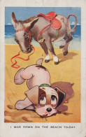 ESEL Tiere Vintage Antik Alt CPA Ansichtskarte Postkarte #PAA245.A - Asino