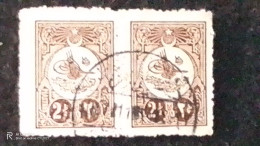 OSMANLI--1909     21/2          PİASTRES       DAMGALI  DBL - Used Stamps