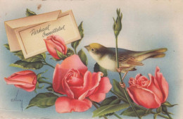 FLOWERS Vintage Postcard CPSMPF #PKG079.A - Bloemen