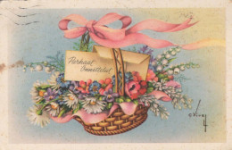 FLOWERS Vintage Postcard CPSMPF #PKG069.A - Bloemen