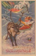 WEIHNACHTSMANN SANTA CLAUS Neujahr Weihnachten GNOME Vintage Ansichtskarte Postkarte CPSMPF #PKD234.A - Santa Claus