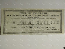 Loan From Austria L'EMPRUNT D'AUTRICHE 1839. 6 Cinquiemes De Coupons. George Voelcker. 1846. - Other & Unclassified