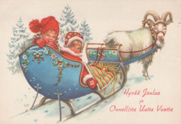 Feliz Año Navidad NIÑOS Vintage Tarjeta Postal CPSMPF #PKD191.A - Nouvel An