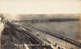 England - BOURNEMOUTH - Pier And Cliffs Looking East - REAL PHOTO - Bournemouth (bis 1972)