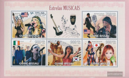 Guinea-Bissau 4408-4412 Sheetlet (complete. Issue) Unmounted Mint / Never Hinged 2009 Famous Musicians - Guinée-Bissau