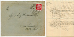 Germany 1935 Cover & Letter; Gransee To Schiplage; 12pf. Hindenburg - Cartas & Documentos