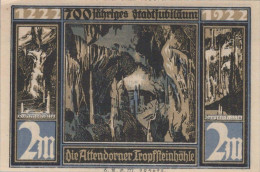 2 MARK 1922 Stadt ATTENDORN Westphalia UNC DEUTSCHLAND Notgeld Banknote #PC714 - [11] Local Banknote Issues