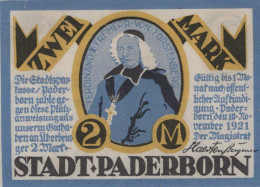 2 MARK 1921 Stadt PADERBORN Westphalia UNC DEUTSCHLAND Notgeld Banknote #PH288 - [11] Local Banknote Issues