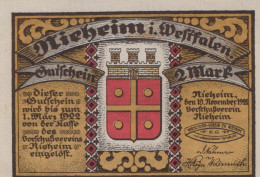 2 MARK 1921 Stadt DRENKE Westphalia UNC DEUTSCHLAND Notgeld Banknote #PI070 - Lokale Ausgaben