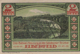 2 MARK 1920 Stadt ELBERFELD Rhine UNC DEUTSCHLAND Notgeld Banknote #PB163 - Lokale Ausgaben
