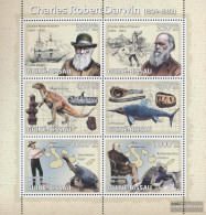 Guinea-Bissau 4104-4109 Sheetlet (complete. Issue) Unmounted Mint / Never Hinged 2009 Charles Darwin - Guinea-Bissau