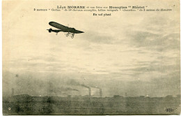 Leon MORANE Et Son FRERE Sur MONOPLAN '' BLERIOT ''  - EN VOL PLANE - - Aviadores