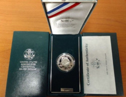 USA America One Dollar 1990 Eisenhower UNC Proof + Box - Commemoratives