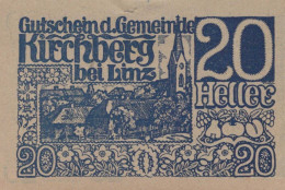 20 HELLER 1920 Stadt KIRCHBERG BEI LINZ Oberösterreich Österreich Notgeld #PI354 - [11] Emissions Locales