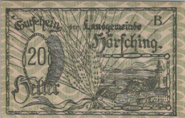 20 HELLER 1920 Stadt HoRSCHING Oberösterreich Österreich Notgeld Banknote #PD754 - [11] Emissions Locales