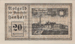 20 HELLER 1920 Stadt HENHART Oberösterreich Österreich Notgeld Banknote #PD600 - [11] Emissions Locales