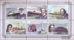 Guinea-Bissau 4000-4005 Sheetlet (complete. Issue) Unmounted Mint / Never Hinged 2008 Pioneers Of Seetransports - Guinée-Bissau