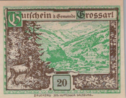 20 HELLER 1920 Stadt GROSSARL Salzburg Österreich Notgeld Banknote #PF187 - [11] Local Banknote Issues