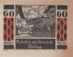 20 HELLER 1920 Stadt GOLLING AN DER SALZACH Salzburg Österreich Notgeld #PD998 - Lokale Ausgaben