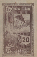 20 HELLER 1920 Stadt GOISERN Oberösterreich Österreich Notgeld Banknote #PF757 - Lokale Ausgaben