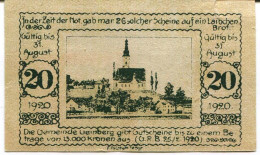 20 HELLER 1920 Stadt GEINBERG Oberösterreich Österreich Notgeld Papiergeld Banknote #PL878 - Lokale Ausgaben