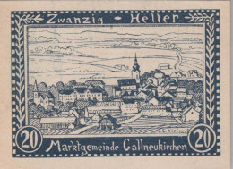 20 HELLER 1920 Stadt GALLNEUKIRCHEN Oberösterreich Österreich Notgeld #PF022 - Lokale Ausgaben