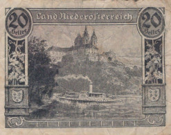 20 HELLER 1920 Stadt Federal State Of Niedrigeren Österreich Notgeld #PE199 - Lokale Ausgaben