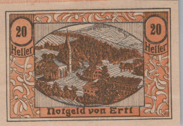 20 HELLER 1920 Stadt ERTL Niedrigeren Österreich Notgeld Papiergeld Banknote #PG546 - Lokale Ausgaben