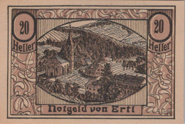 20 HELLER 1920 Stadt ERTL Niedrigeren Österreich Notgeld Banknote #PE955 - Lokale Ausgaben