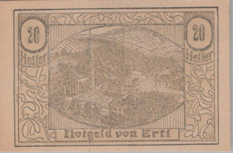 20 HELLER 1920 Stadt ERTL Niedrigeren Österreich Notgeld Banknote #PE848 - Lokale Ausgaben