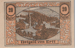 20 HELLER 1920 Stadt ERTL Niedrigeren Österreich Notgeld Banknote #PF075 - Lokale Ausgaben