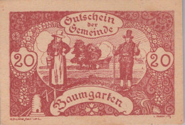 20 HELLER 1920 Stadt BAUMGARTEN Oberösterreich Österreich Notgeld #PF112 - [11] Emisiones Locales