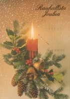 Happy New Year Christmas CANDLE Vintage Postcard CPSM #PAV398.GB - Nouvel An