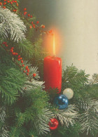 Happy New Year Christmas CANDLE Vintage Postcard CPSM #PAV519.GB - Nouvel An