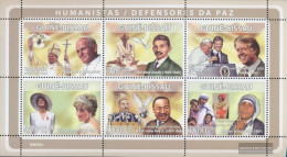 Guinea-Bissau 3951-3956 Sheetlet (complete. Issue) Unmounted Mint / Never Hinged 2008 Humanists / Friedensverteidiger - Guinée-Bissau