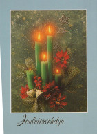 Happy New Year Christmas CANDLE Vintage Postcard CPSM #PAV823.GB - Nouvel An