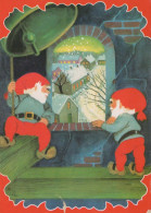 Happy New Year Christmas GNOME Vintage Postcard CPSM #PAU207.GB - Nouvel An