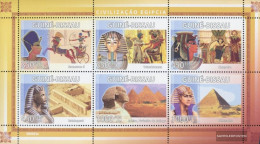 Guinea-Bissau 3944-3949 Sheetlet (complete. Issue) Unmounted Mint / Never Hinged 2008 Civilization Ägyptens - Guinea-Bissau