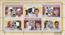 Guinea-Bissau 3937-3942 Sheetlet (complete. Issue) Unmounted Mint / Never Hinged 2008 Chess Champion - Guinea-Bissau