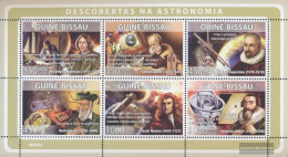 Guinea-Bissau 3930-3935 Sheetlet (complete. Issue) Unmounted Mint / Never Hinged 2008 Deskriptoren The Astronomy - Guinée-Bissau
