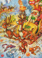 SANTA CLAUS CHRISTMAS Holidays Vintage Postcard CPSM #PAJ952.GB - Santa Claus