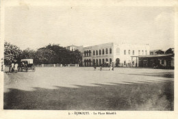 Djibouti, DJIBOUTI, La Place Ménélik (1920s) Postcard - Gibuti