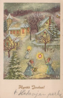 ANGEL CHRISTMAS Holidays Vintage Postcard CPSMPF #PAG825.GB - Anges