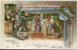 X0574 Bayern Baviere,stationery Card Circuled From Munchen To Coethen 25.6.1899 Bayerischer Veteraner Klieger, - Postal  Stationery