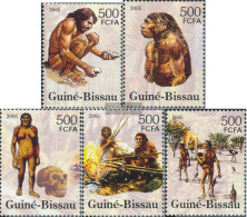 Guinea-Bissau 3149-3153 (complete. Issue) Unmounted Mint / Never Hinged 2005 Neandertaler, Minerals - Guinée-Bissau