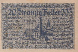 20 HELLER 1920 Stadt ZELL AN DER PRAM Oberösterreich Österreich Notgeld #PE123 - Lokale Ausgaben