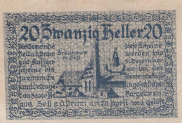 20 HELLER 1920 Stadt ZELL AN DER PRAM Oberösterreich Österreich Notgeld #PE097 - Lokale Ausgaben