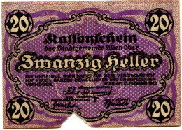 20 HELLER 1920 Stadt Wien Österreich Notgeld Papiergeld Banknote #PL569 - [11] Lokale Uitgaven